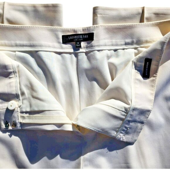 Lafayette 148 New York Pants - Lafayette 148 New York White Dress Pants Women’s‎ 8 Wide Leg Trouser 34” Inseam